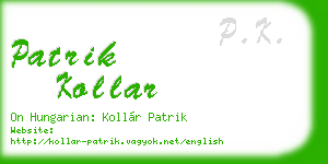 patrik kollar business card